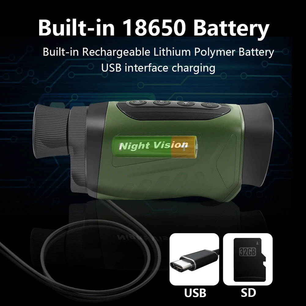 Night Vision Monocular 8X - 디지털 야간 투시경 단안, 40MP, 2.5K