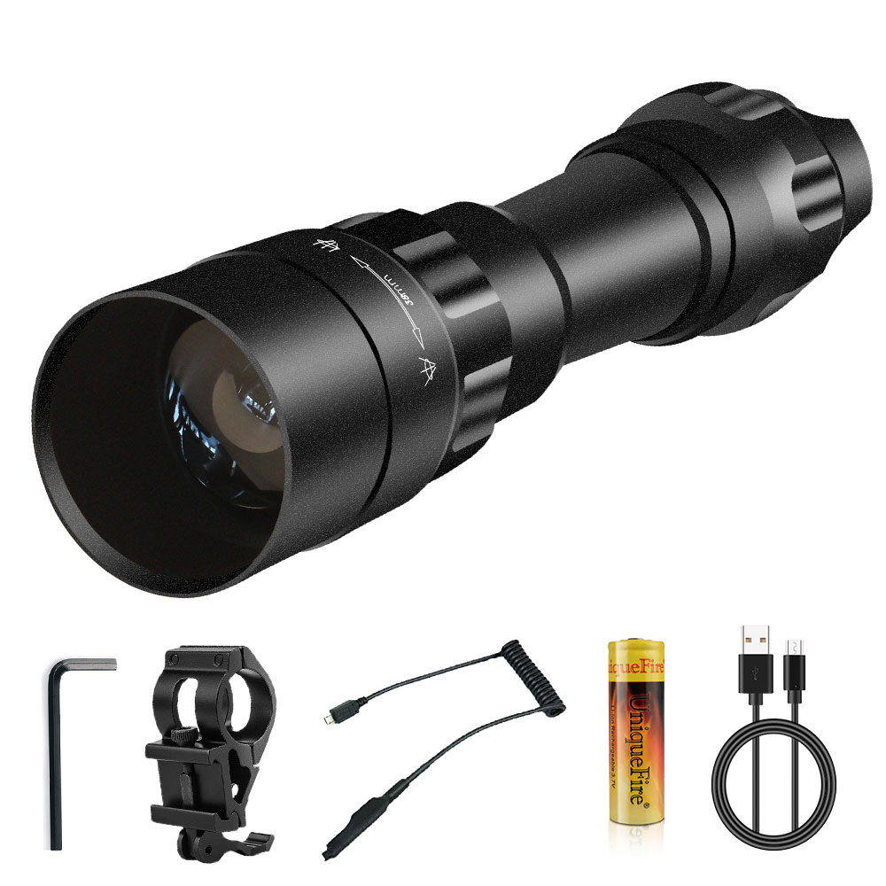 Ir Illuminator 850Nm Flashlight - UniqueFire 1605 T38 4715AS IR 850nm