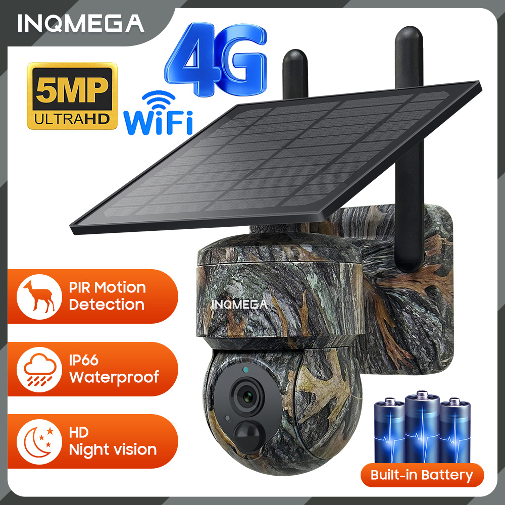 Night Vision Camera Wifi 4G - INQMEGA 5MP 4G / WIFI 태양열