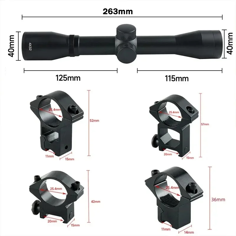 4x32 1.5-5x32IR 2-6X32AOE 전술 스 - Night Vision Scope For Crossbow 리뷰 및 가격