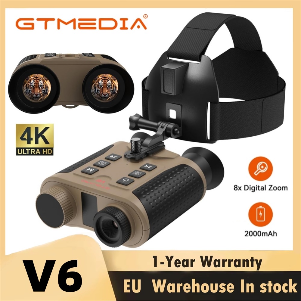 V6 적외선 야간 투시 쌍안경 고글 4K 8배 디지털  - Night Vision Goggles Gen 3 리뷰 및 가격