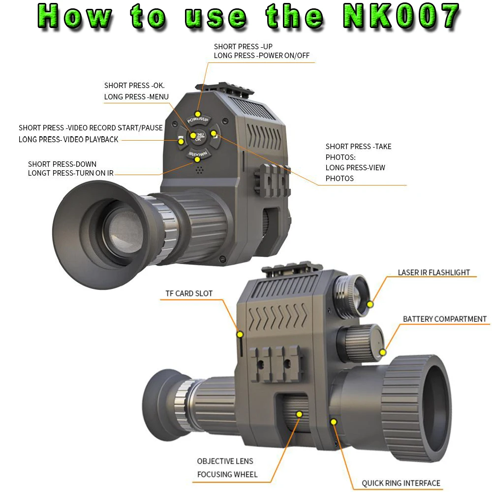 디지털 야간 투시경 모노큘러 1080P 200-400M - Night Vision Scope 4X Digital 리뷰 및 가격