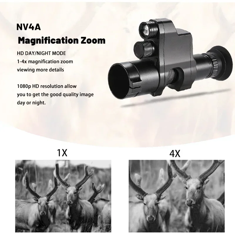 단안 디지털 야간 투시경, NV4A HD 1080P 비 - Night Vision Monocular 1080P 리뷰 및 가격
