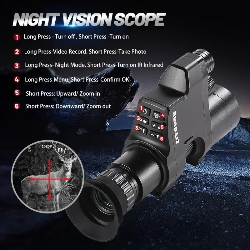 단안 디지털 야간 투시경, NV4A HD 1080P 비 - Night Vision Monocular 1080P 리뷰 및 가격