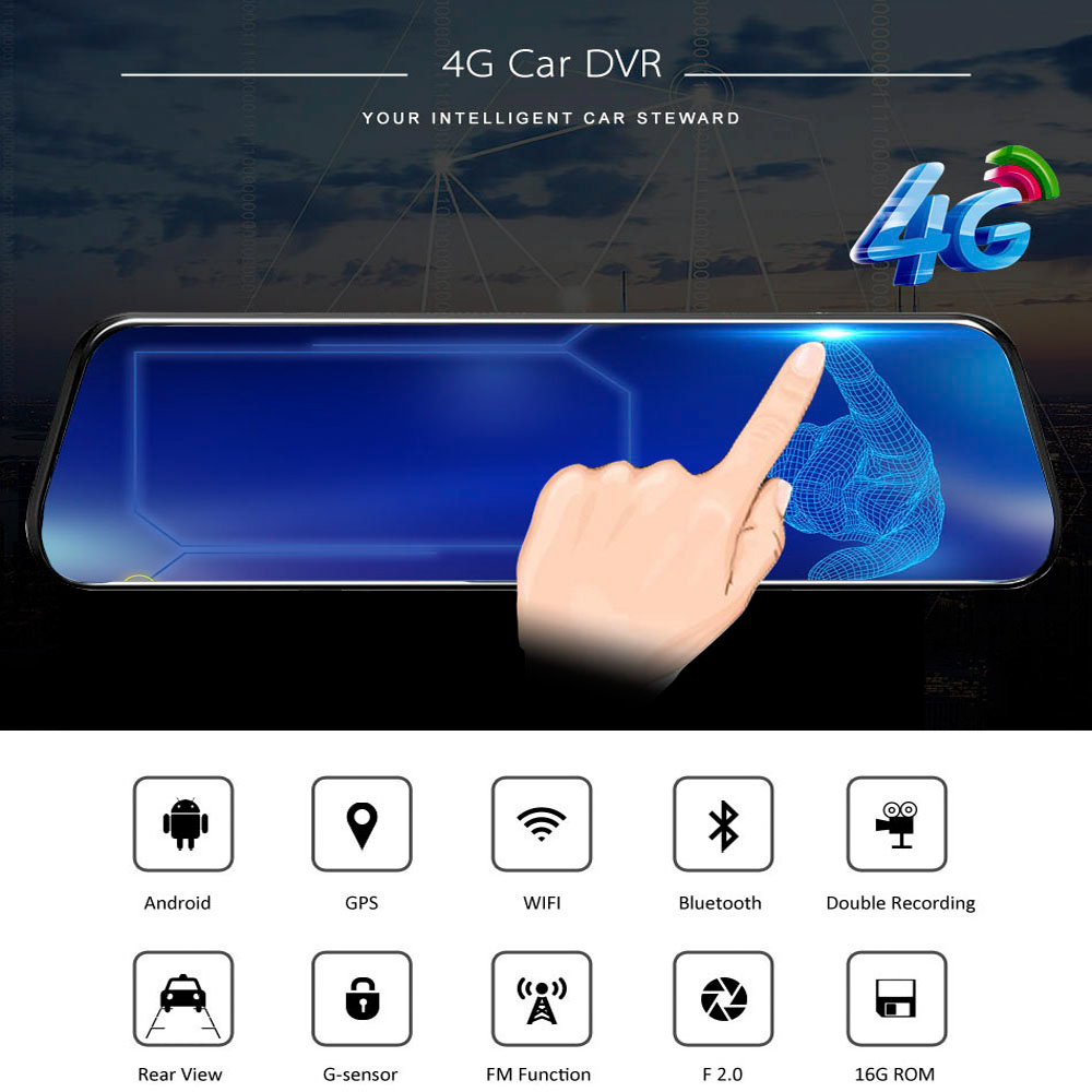 HGDO SIM 슬롯 백미러 포함 안드로이드 대시 캠, - Night Vision Camera Wifi 4G 리뷰 및 가격